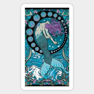 Art Nouveau Mermaid Magnet